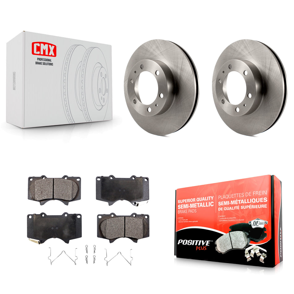 Front Disc Brake Rotors And Semi-Metallic Pads Kit For Toyota Tacoma 4Runner FJ Cruiser K8F-100535
