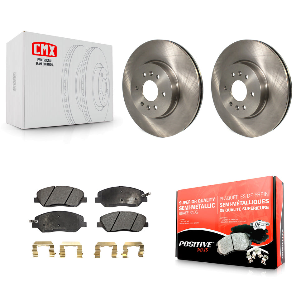 Front Disc Brake Rotors And Semi-Metallic Pads Kit For 2009-2011 Kia Borrego K8F-100549