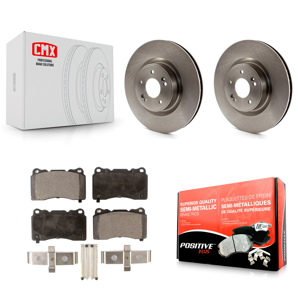 Front Disc Brake Rotors And Semi-Metallic Pads Kit For Hyundai Genesis Coupe K8F-100557