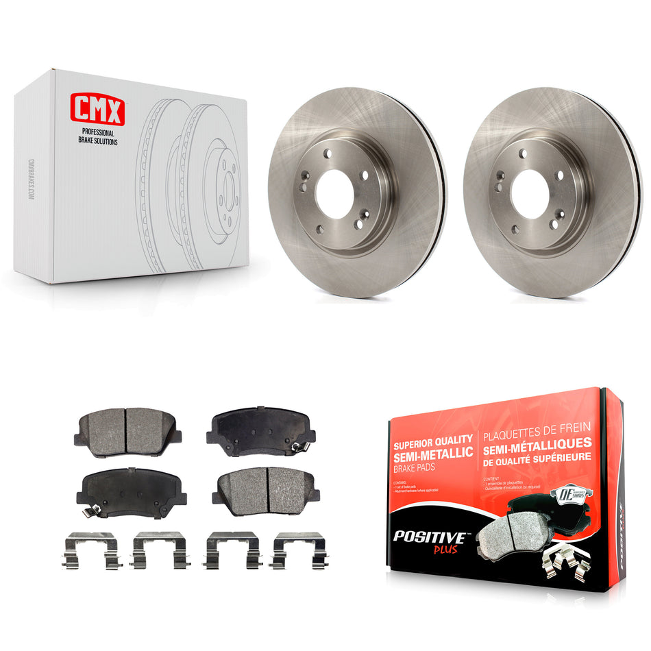 Front Disc Brake Rotors And Semi-Metallic Pads Kit For Kia Sorento Hyundai Santa Fe K8F-100560