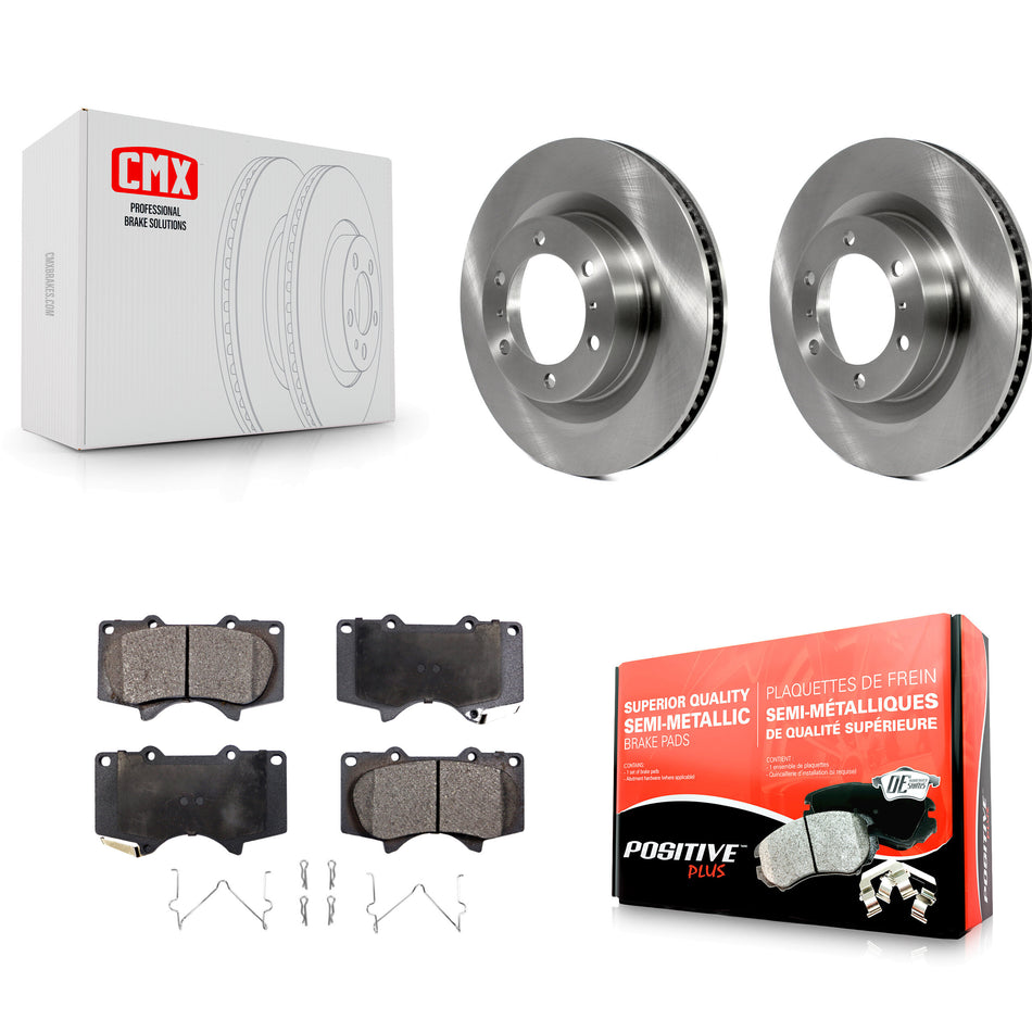 Front Disc Brake Rotors And Semi-Metallic Pads Kit For 2010-2022 Toyota 4Runner Lexus GX460 K8F-100561