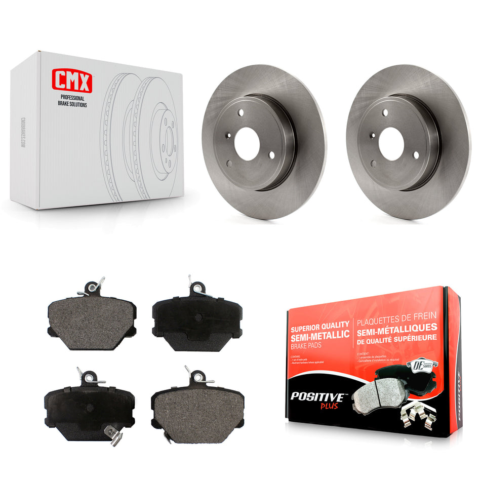 Front Disc Brake Rotors And Semi-Metallic Pads Kit For Smart Fortwo K8F-100565