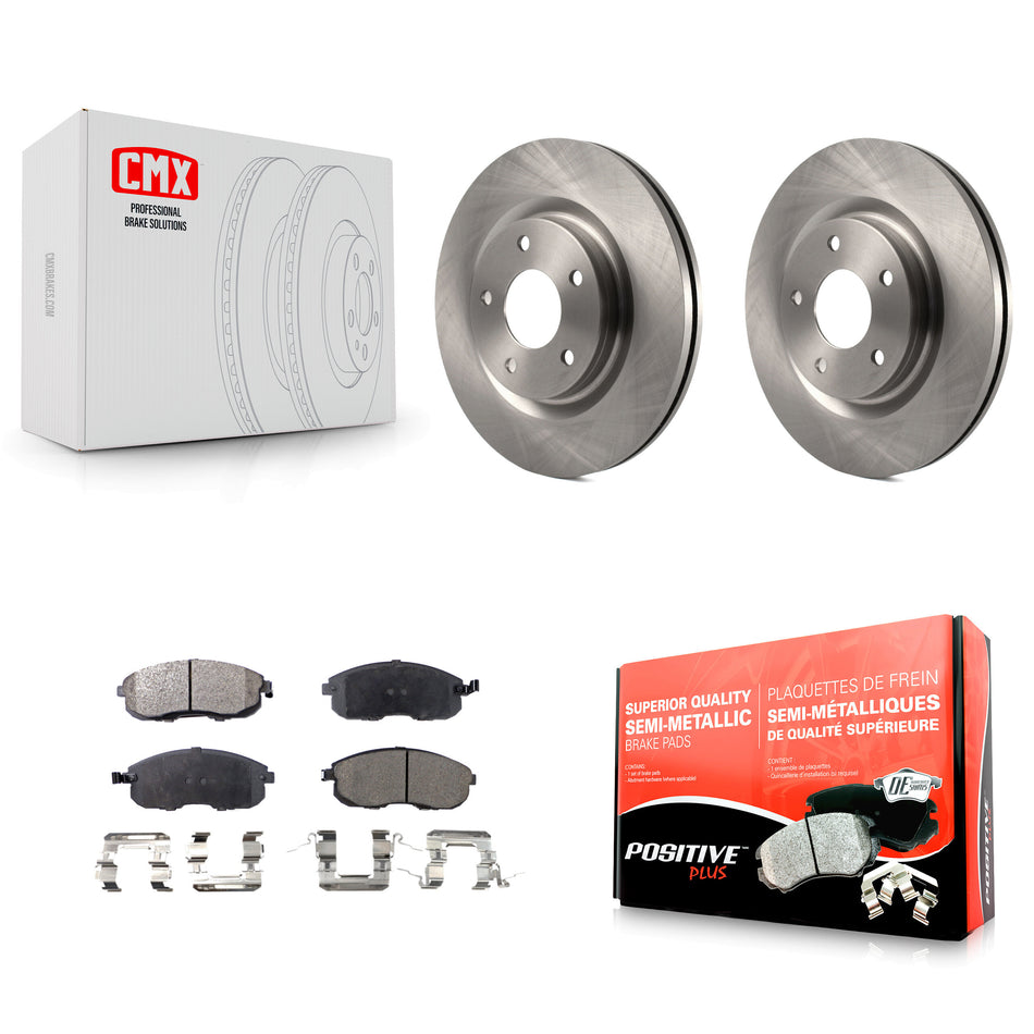 Front Disc Brake Rotors And Semi-Metallic Pads Kit For Nissan Sentra Juke K8F-100570