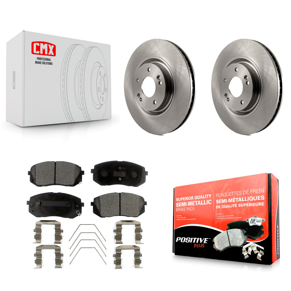 Front Disc Brake Rotors And Semi-Metallic Pads Kit For Hyundai Sonata Kia Optima K8F-100580