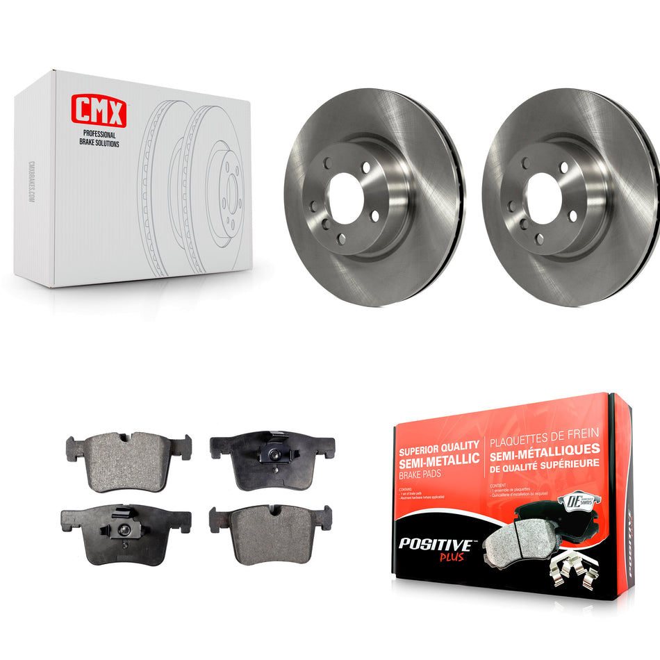 Front Disc Brake Rotors And Semi-Metallic Pads Kit For BMW X3 X4 K8F-100581