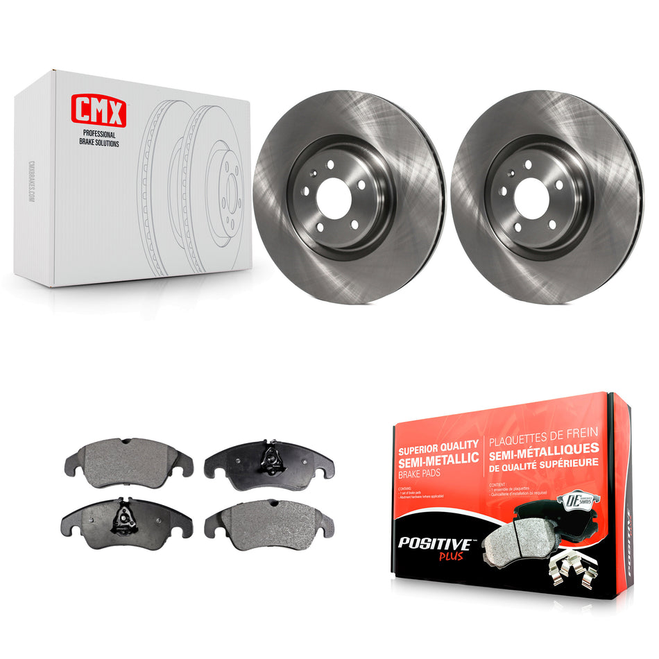 Front Disc Brake Rotors And Semi-Metallic Pads Kit For Audi A6 K8F-100585