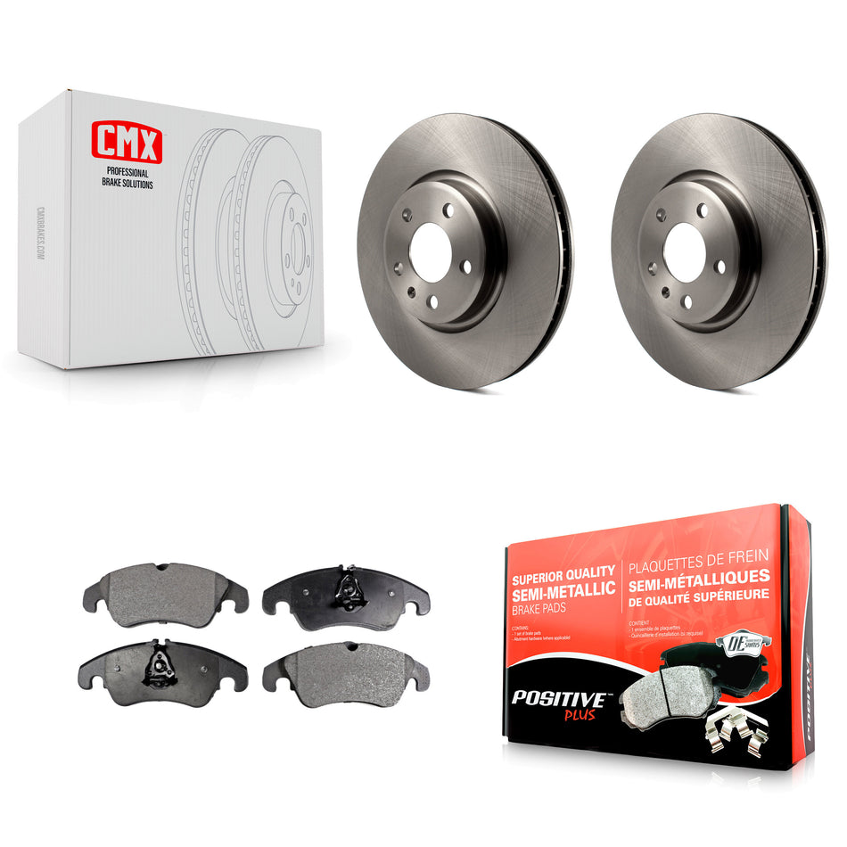 Front Disc Brake Rotors And Semi-Metallic Pads Kit For Audi A4 Q5 A5 Quattro A7 allroad A6 S5 K8F-100587