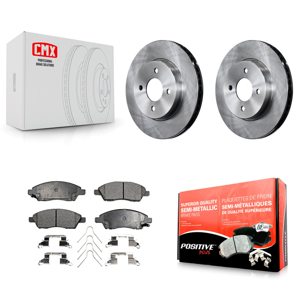 Front Disc Brake Rotors And Semi-Metallic Pads Kit For Nissan Versa Note Micra K8F-100600
