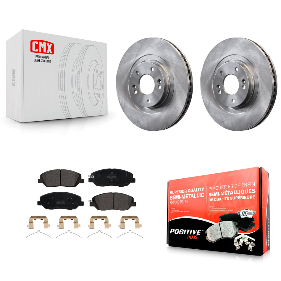 Front Disc Brake Rotors And Semi-Metallic Pads Kit For Hyundai Santa Fe XL K8F-100607