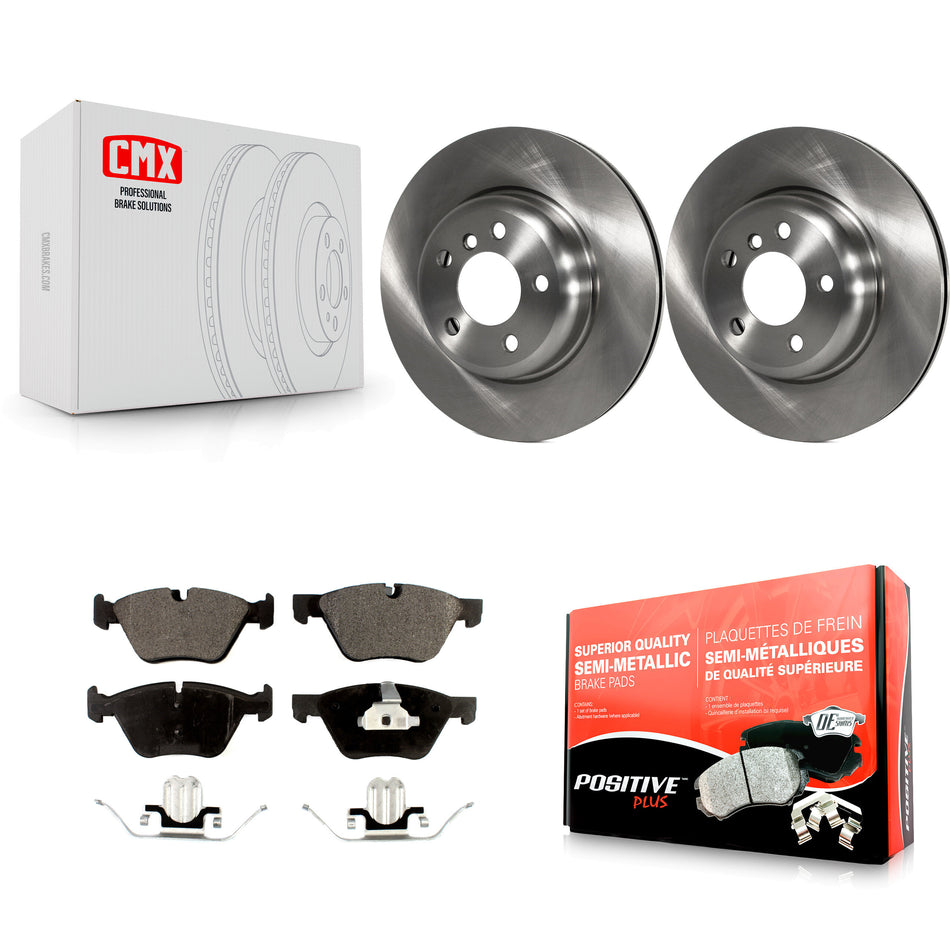 Front Disc Brake Rotors And Semi-Metallic Pads Kit For BMW 528i xDrive Without Performance Brakes With 330mm Diameter Rotor K8F-100648