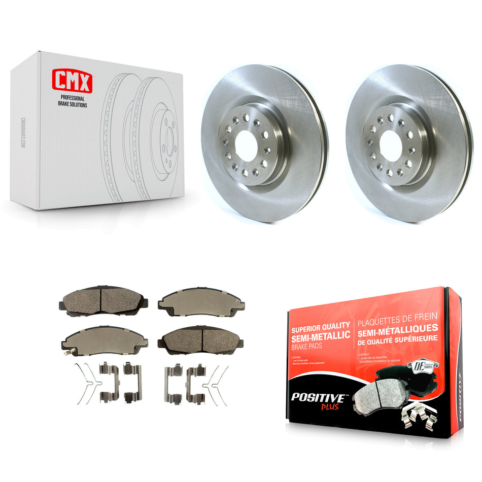 Front Disc Brake Rotors And Semi-Metallic Pads Kit For Cadillac XT5 Buick Enclave XT6 K8F-100653