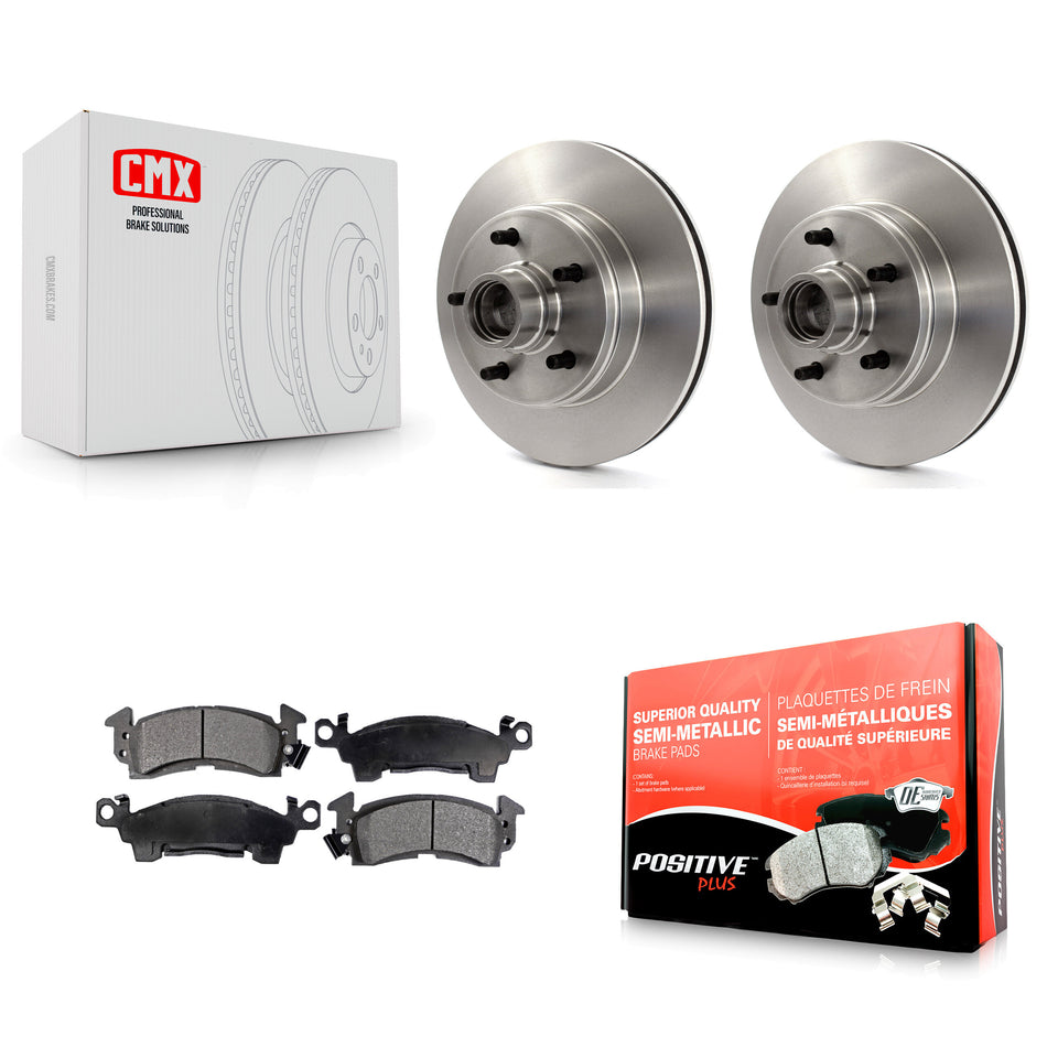 Front Disc Brake Rotors Hub Assembly And Semi-Metallic Pads Kit For Chevrolet Astro GMC Safari K8F-100657