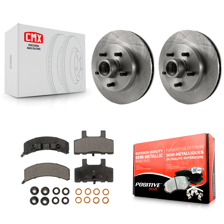 Front Disc Brake Rotors Hub Assembly And Semi-Metallic Pads Kit For Chevrolet C1500 GMC Tahoe Suburban Yukon Express 1500 Savana K8F-100658