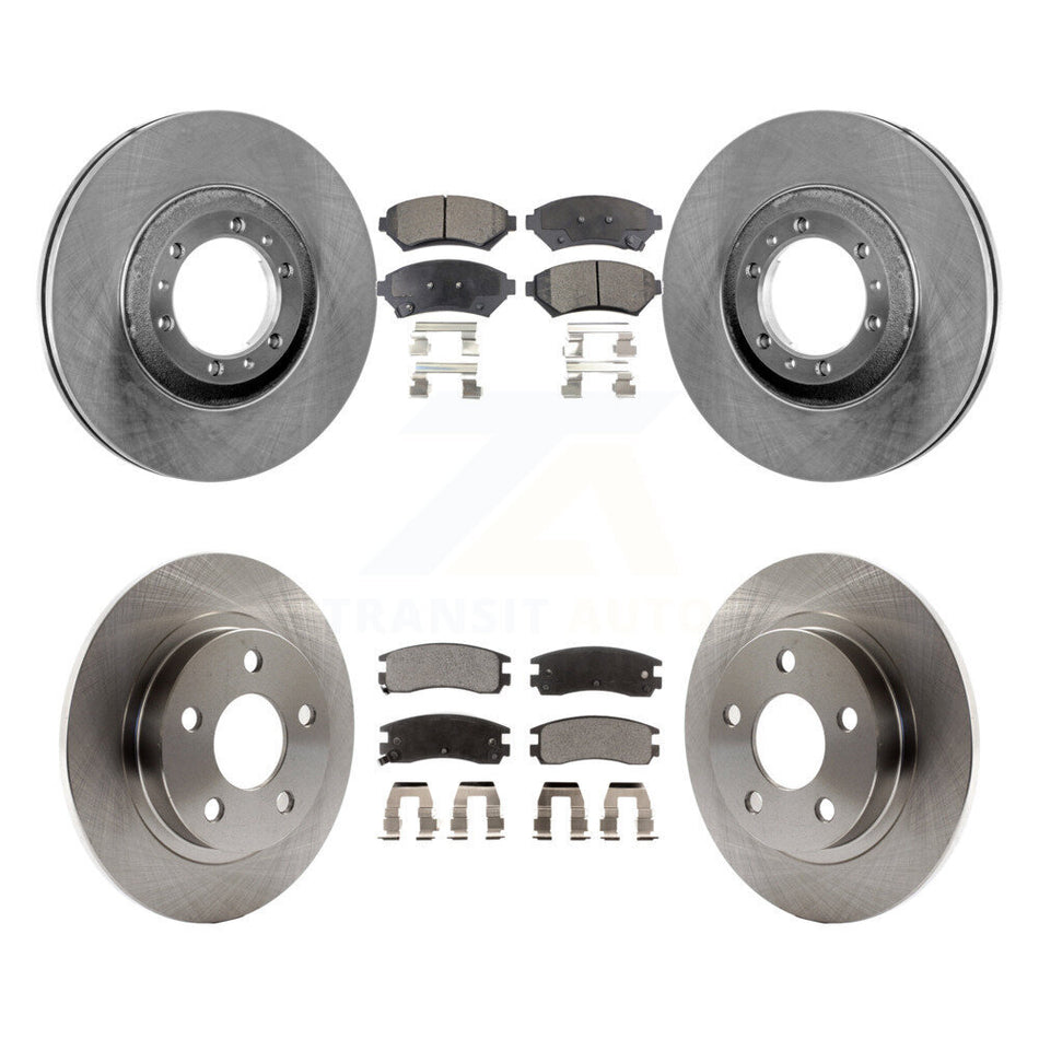 Front Rear Disc Brake Rotors And Semi-Metallic Pads Kit For 2000-2005 Buick LeSabre Pontiac Bonneville K8F-100717