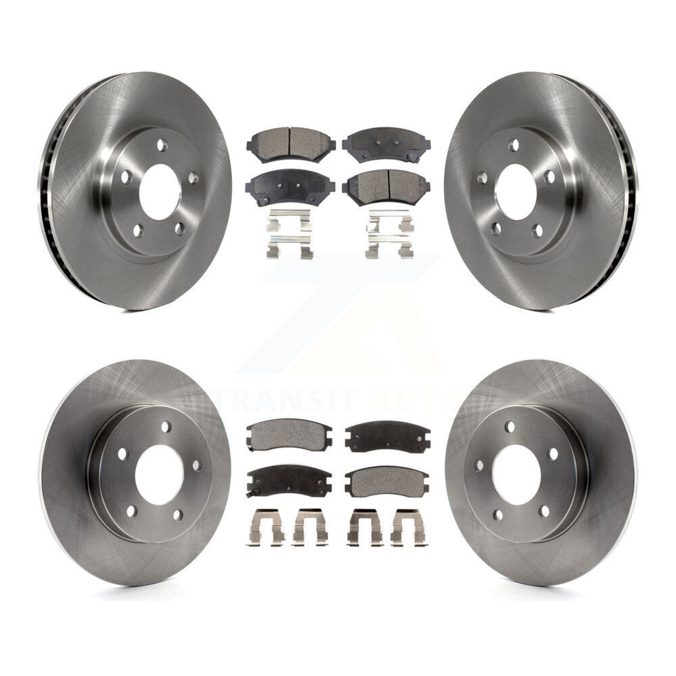 Front Rear Disc Brake Rotors And Semi-Metallic Pads Kit For Cadillac DeVille Buick Park Avenue Eldorado Oldsmobile Aurora Riviera Seville K8F-100719