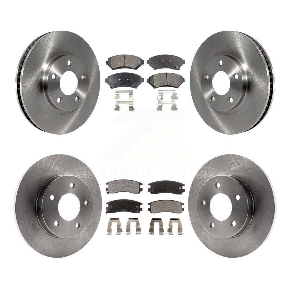 Front Rear Disc Brake Rotors And Semi-Metallic Pads Kit For Cadillac DeVille Buick Park Avenue Eldorado Oldsmobile Aurora Riviera Seville K8F-100719
