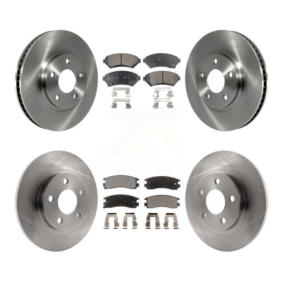 Front Rear Disc Brake Rotors And Semi-Metallic Pads Kit For Cadillac DeVille Buick Park Avenue K8F-100721