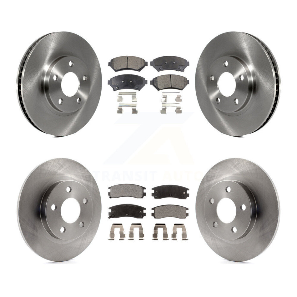Front Rear Disc Brake Rotors And Semi-Metallic Pads Kit For Cadillac DeVille Buick Park Avenue K8F-100721