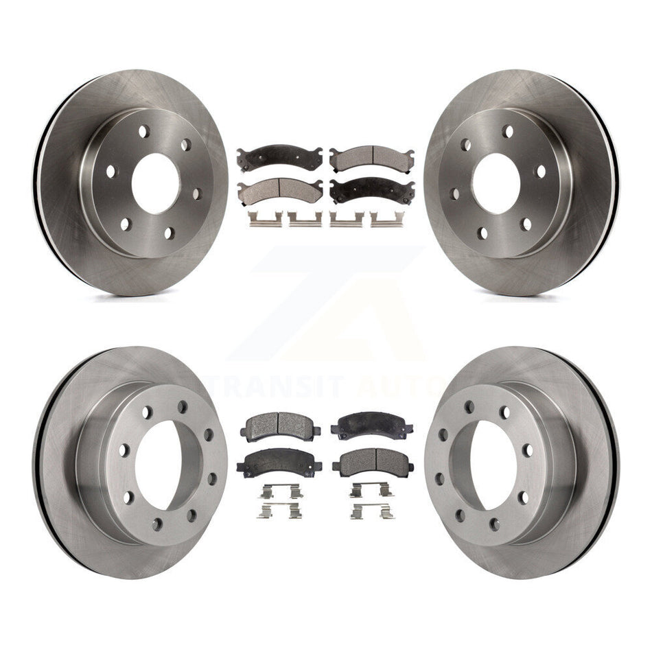Front Rear Disc Brake Rotors And Semi-Metallic Pads Kit For 2006-2006 Chevrolet Express 2500 GMC Savana K8F-100727