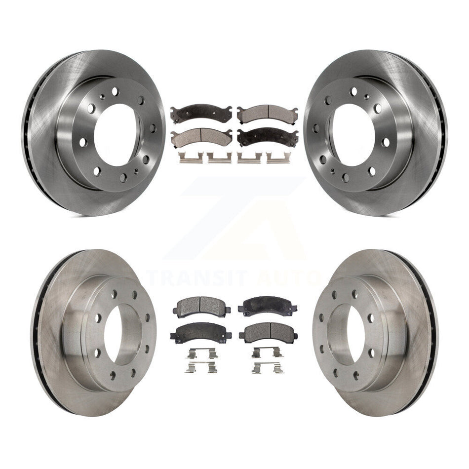 Front Rear Disc Brake Rotors And Semi-Metallic Pads Kit For Chevrolet Express 2500 GMC Savana K8F-100742