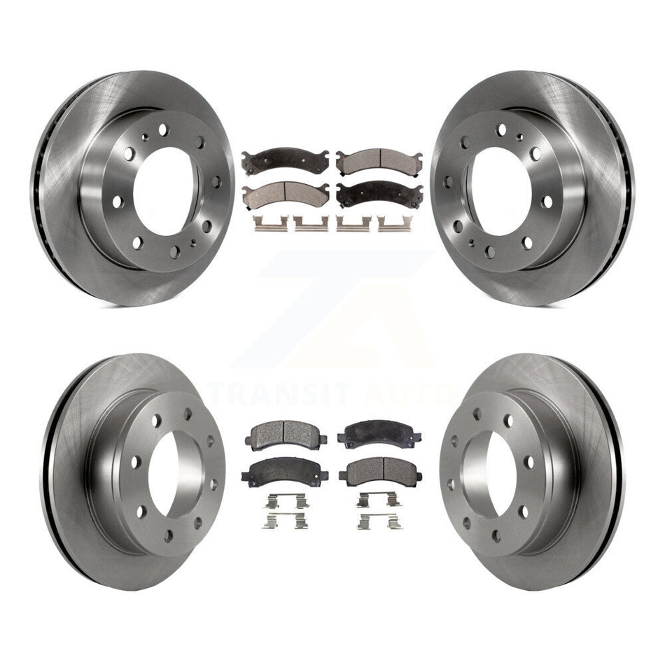 Front Rear Disc Brake Rotors And Semi-Metallic Pads Kit For Chevrolet Express 2500 GMC Savana K8F-100744