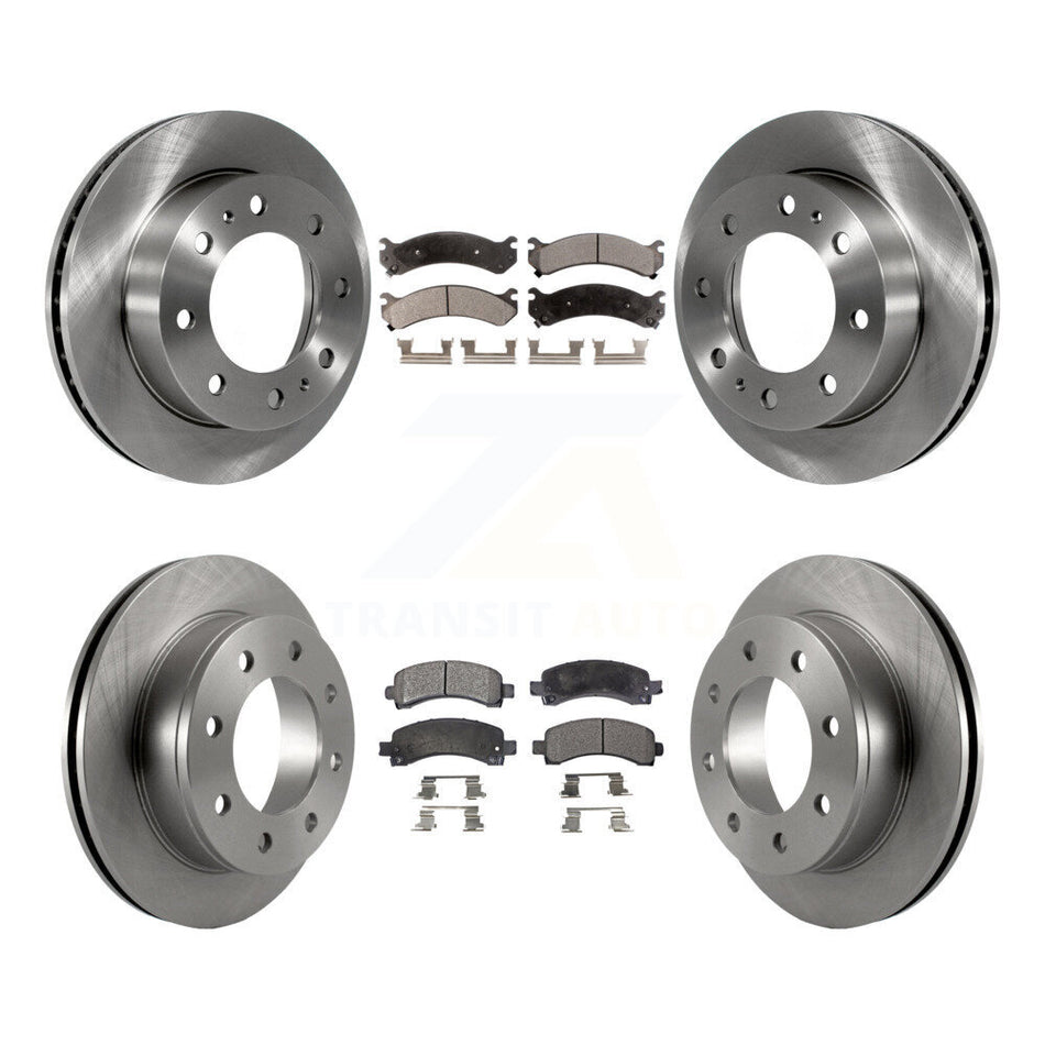 Front Rear Disc Brake Rotors And Semi-Metallic Pads Kit For Chevrolet Express 2500 GMC Savana K8F-100744