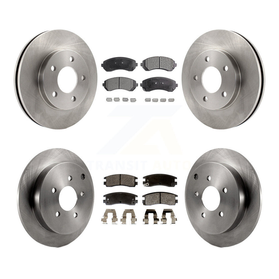 Front Rear Disc Brake Rotors And Semi-Metallic Pads Kit For Buick Rendezvous Pontiac Aztek K8F-100745
