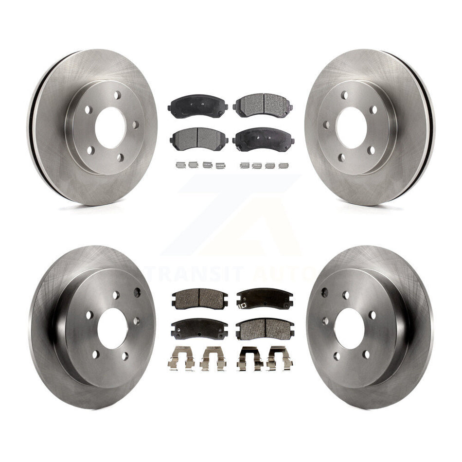 Front Rear Disc Brake Rotors And Semi-Metallic Pads Kit For Buick Rendezvous Pontiac Aztek K8F-100745