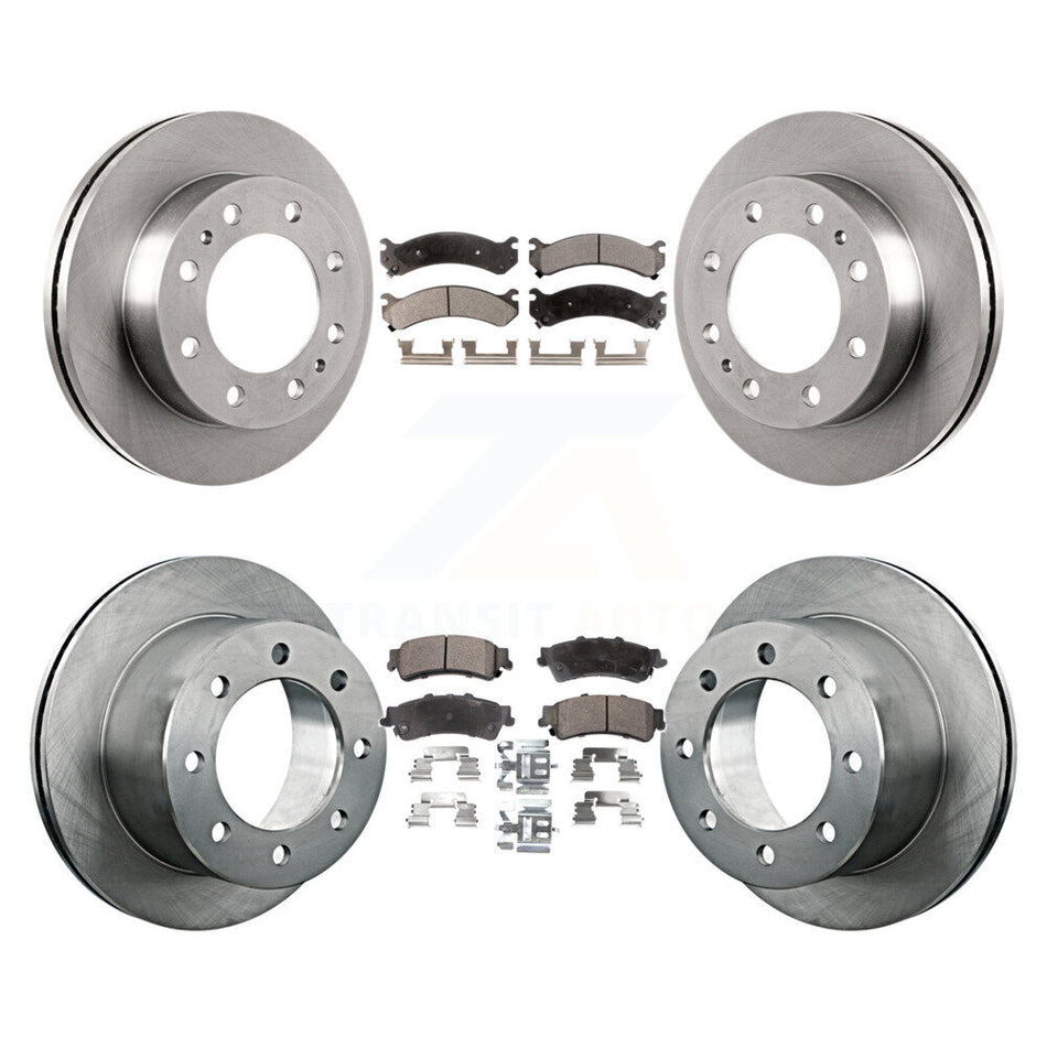 Front Rear Disc Brake Rotors And Semi-Metallic Pads Kit For 2001-2001 Chevrolet Silverado 3500 GMC Sierra K8F-100747