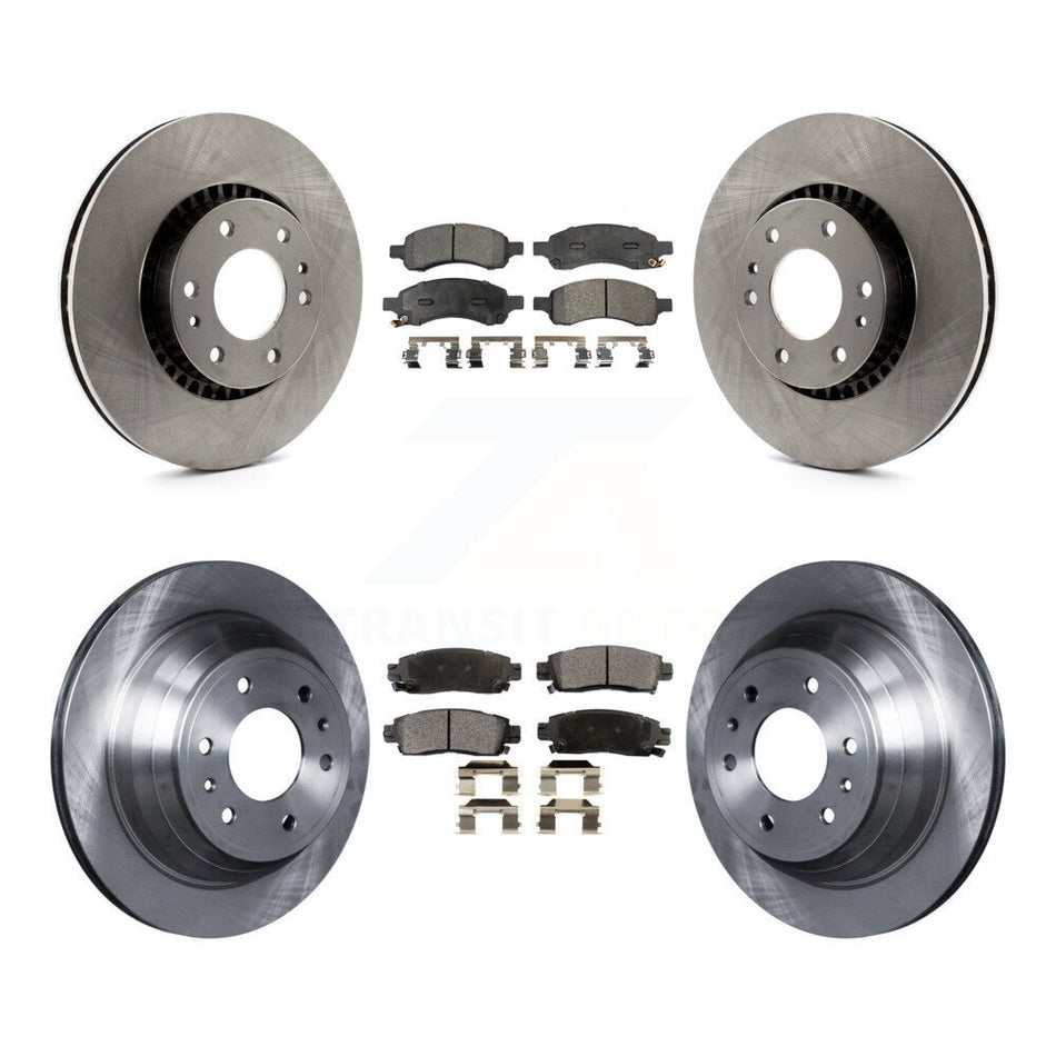 Front Rear Disc Brake Rotors And Semi-Metallic Pads Kit For Chevrolet Trailblazer GMC Envoy EXT XL Buick Rainier Saab 9-7x Isuzu Ascender SSR K8F-100751