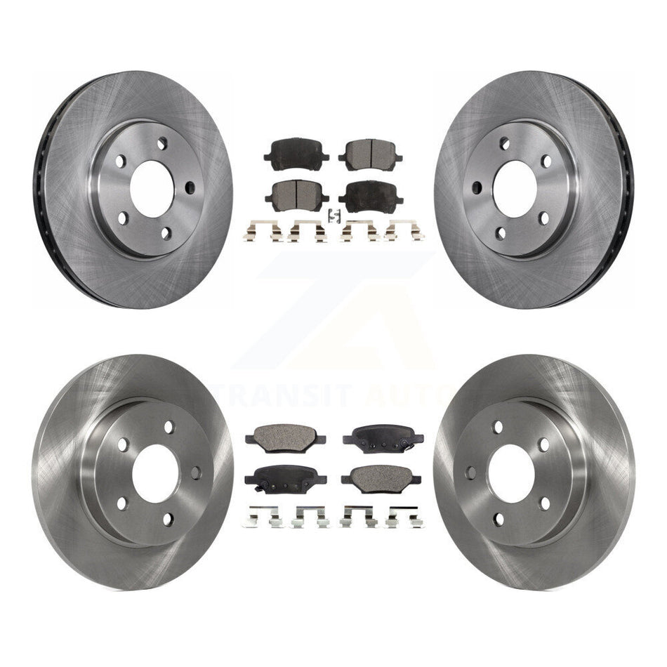 Front Rear Disc Brake Rotors And Semi-Metallic Pads Kit For Chevrolet Malibu Pontiac G6 With 276mm Diameter Rotor K8F-100766