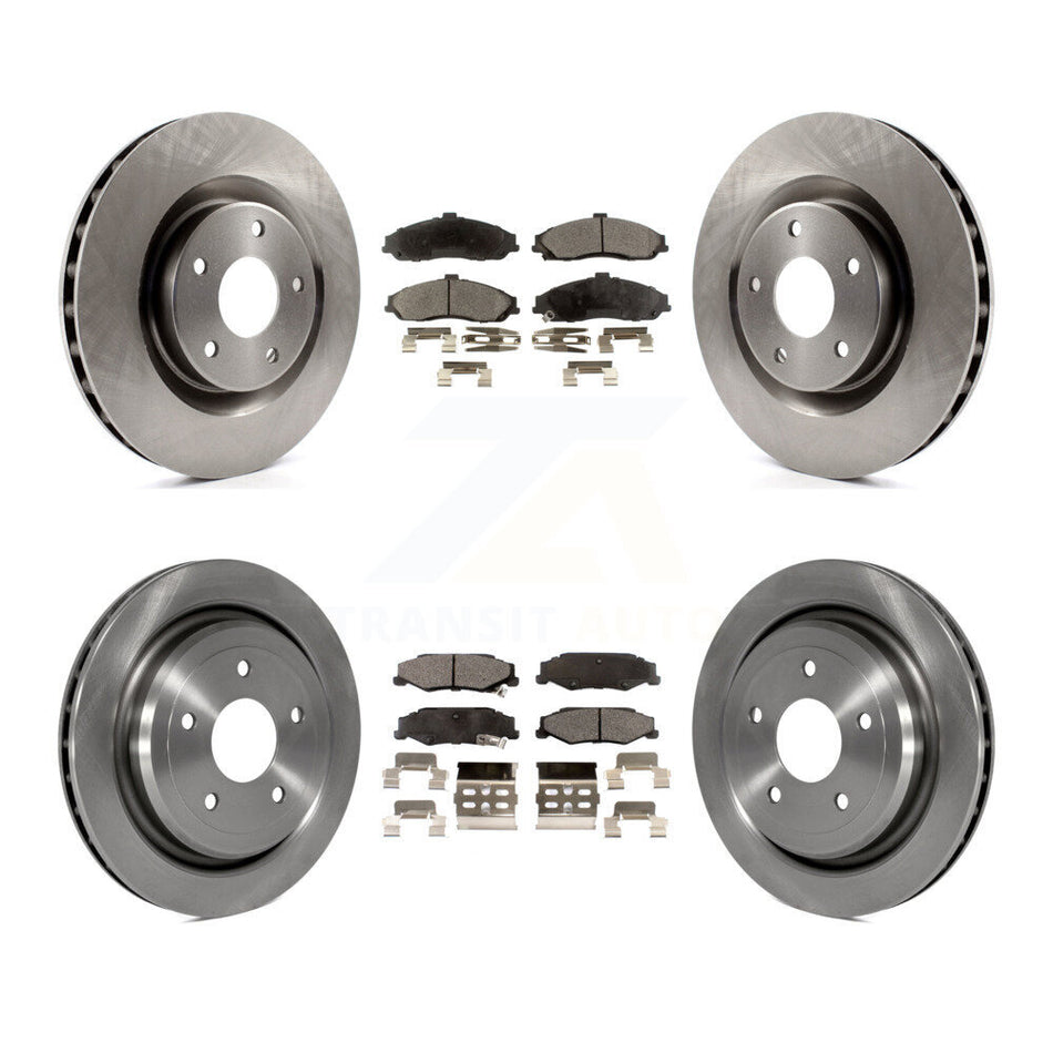 Front Rear Disc Brake Rotors And Semi-Metallic Pads Kit For Chevrolet Corvette Cadillac XLR K8F-100767