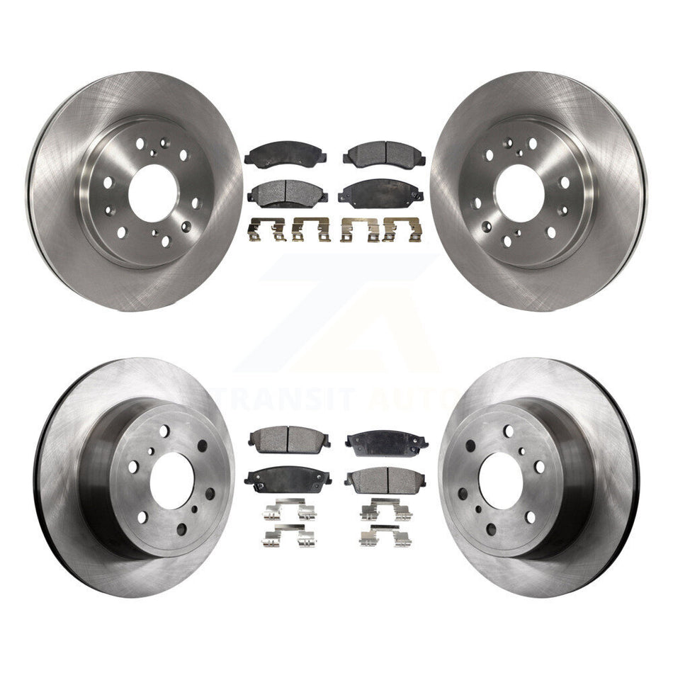 Front Rear Disc Brake Rotors And Semi-Metallic Pads Kit For 2007-2007 Chevrolet Tahoe GMC Suburban 1500 Yukon Cadillac Avalanche XL Escalade ESV EXT K8F-100772