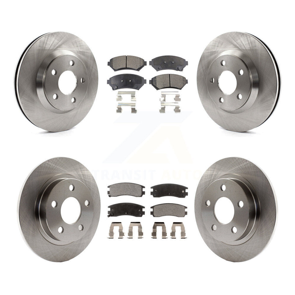 Front Rear Disc Brake Rotors And Semi-Metallic Pads Kit For 2005-2005 Buick LeSabre Pontiac Bonneville Park Avenue K8F-100795