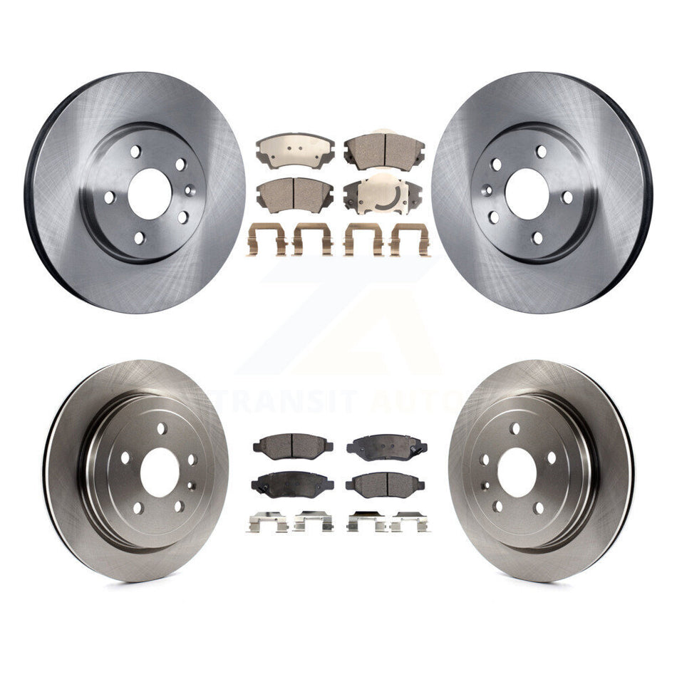 Front Rear Disc Brake Rotors And Semi-Metallic Pads Kit For 2010-2015 Chevrolet Camaro LT LS K8F-100816