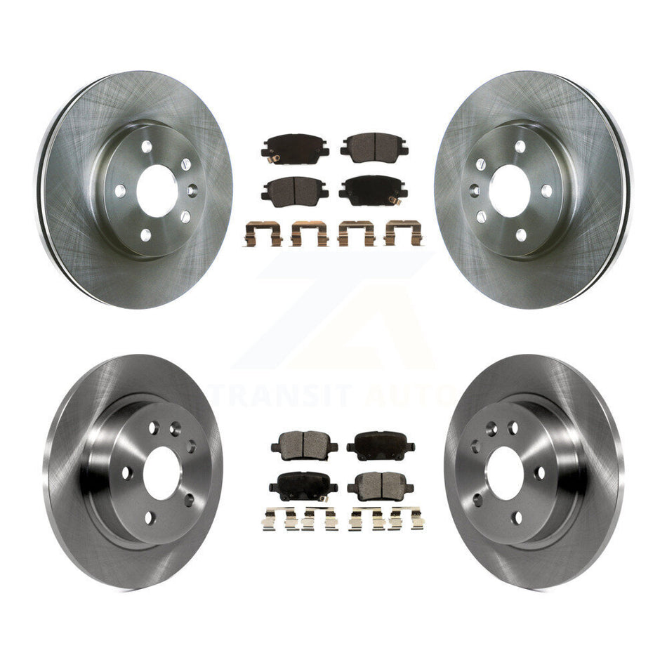 Front Rear Disc Brake Rotors And Semi-Metallic Pads Kit For 2016 Chevrolet Cruze With 268mm Diameter Rotor K8F-100825