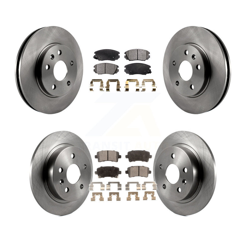 Front Rear Disc Brake Rotors And Semi-Metallic Pads Kit For Chevrolet Malibu Limited K8F-100828