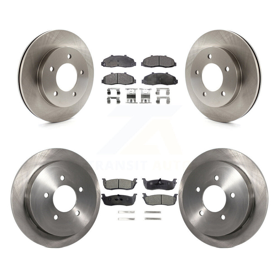 Front Rear Disc Brake Rotors And Semi-Metallic Pads Kit For Ford F-150 Heritage 4WD K8F-100843