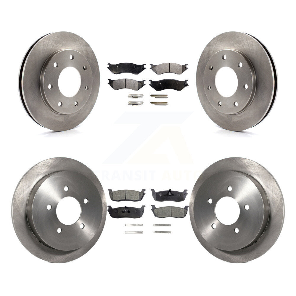 Front Rear Disc Brake Rotors And Semi-Metallic Pads Kit For 2004 Ford F-150 Heritage 4WD K8F-100848