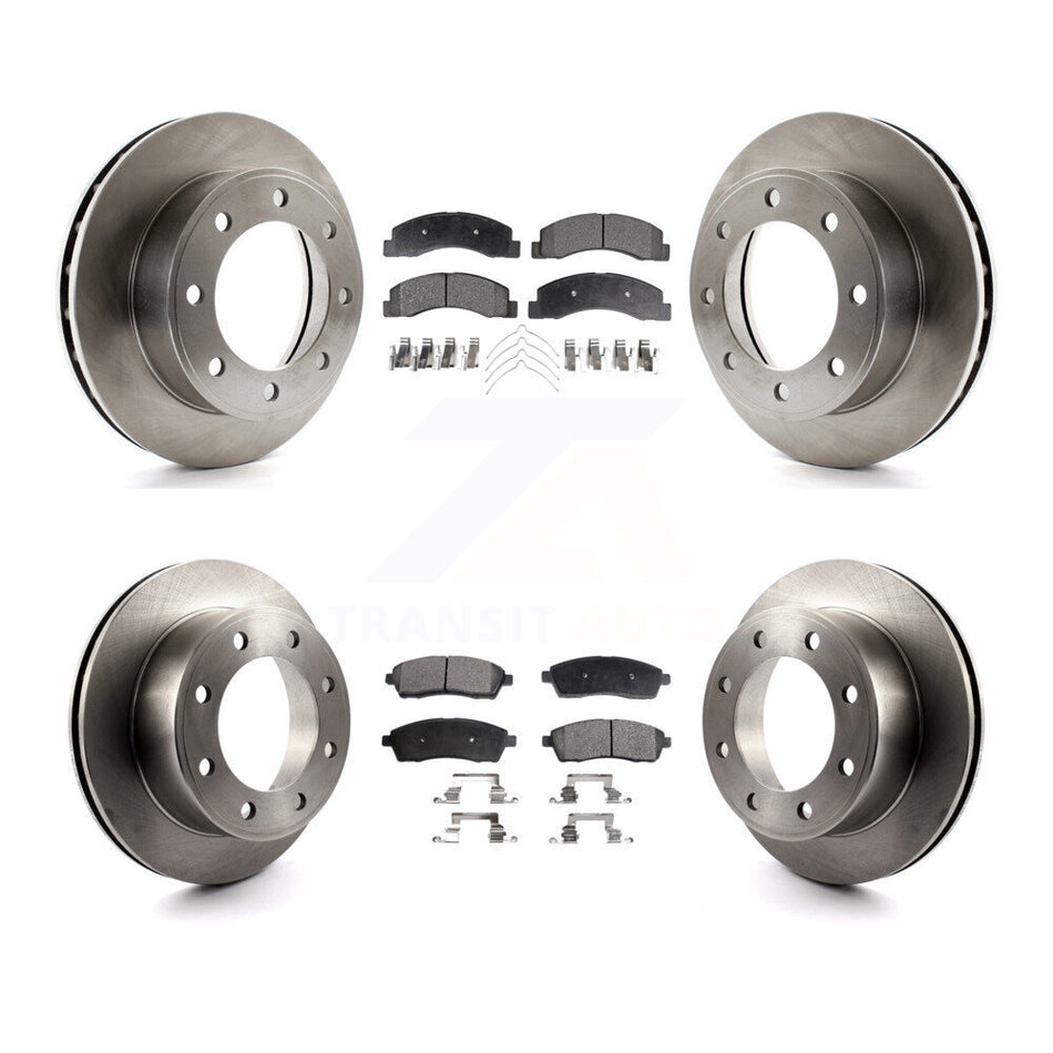 Front Rear Disc Brake Rotors And Semi-Metallic Pads Kit For Ford F-250 Super Duty Excursion 4WD K8F-100849