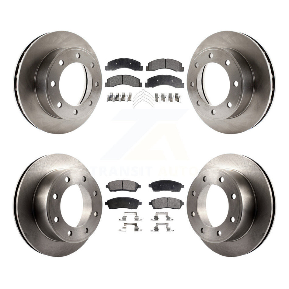 Front Rear Disc Brake Rotors And Semi-Metallic Pads Kit For Ford F-250 Super Duty Excursion 4WD K8F-100849