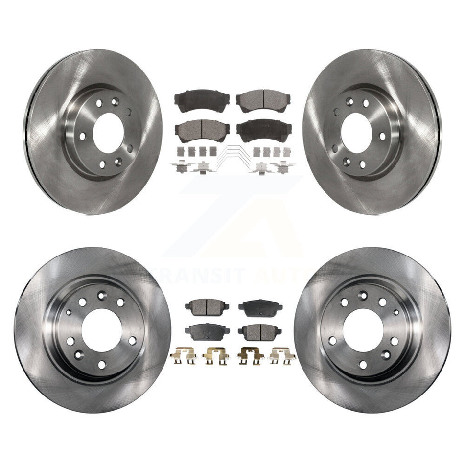 Front Rear Disc Brake Rotors And Semi-Metallic Pads Kit For Ford Fusion Mazda 6 Lincoln MKZ Mercury Milan Zephyr K8F-100884
