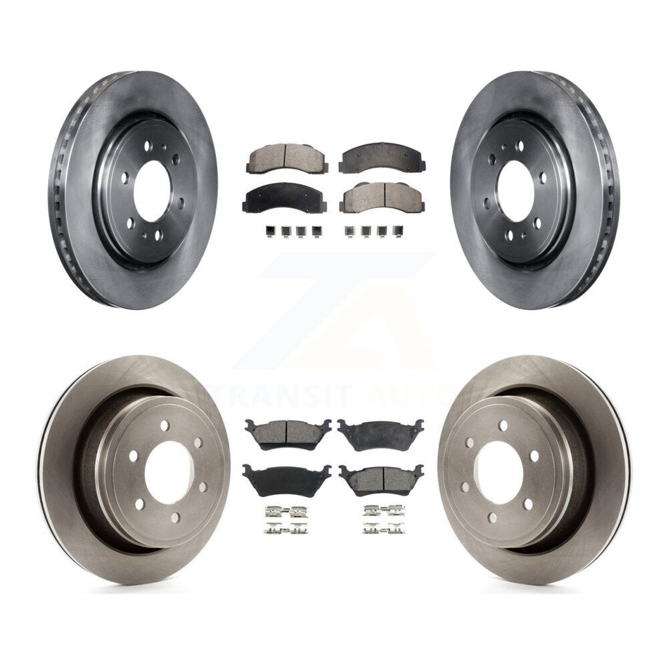 Front Rear Disc Brake Rotors And Semi-Metallic Pads Kit For Ford F-150 K8F-100891