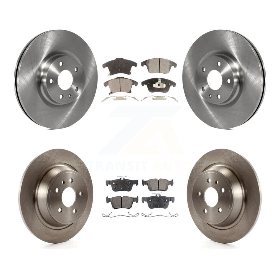 Front Rear Disc Brake Rotors And Semi-Metallic Pads Kit For Ford Fusion Lincoln MKZ K8F-100913