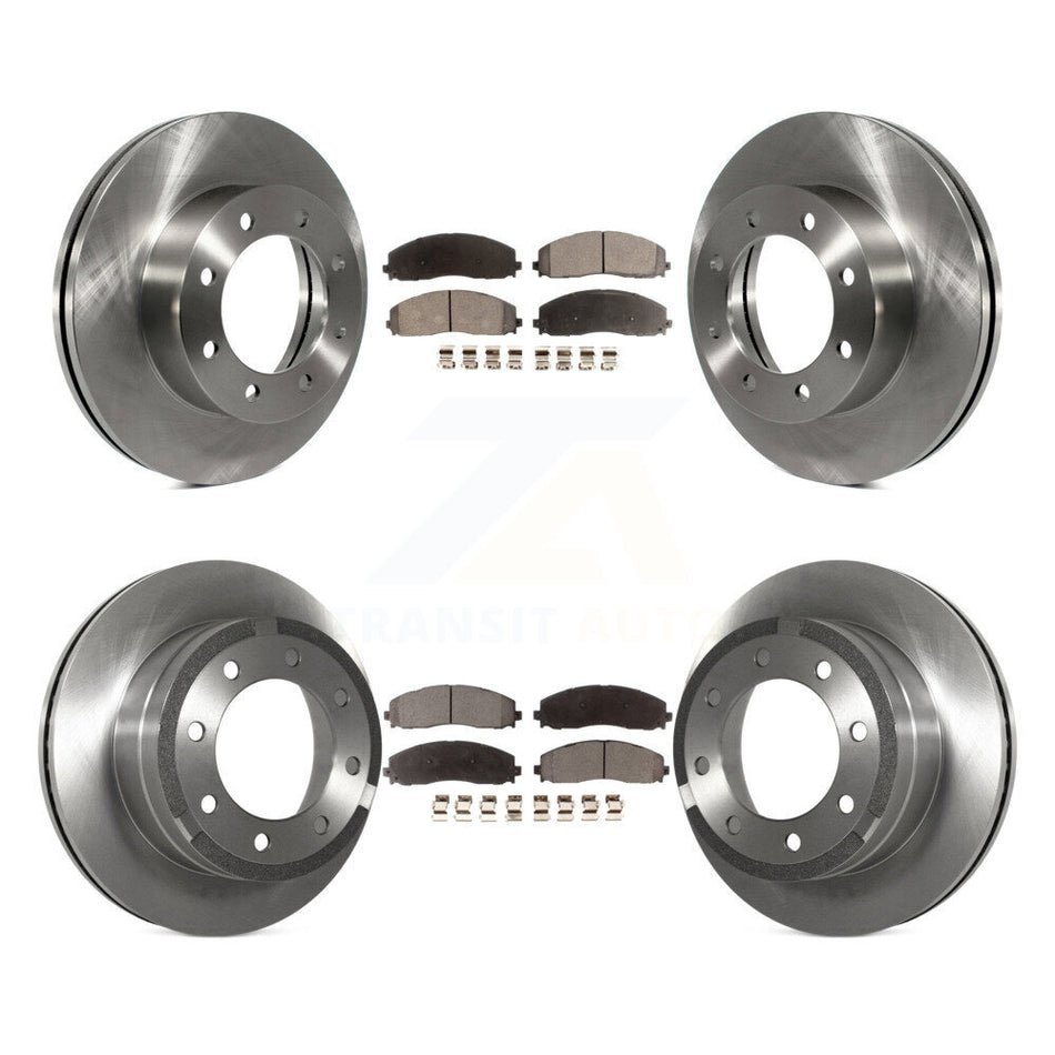 Front Rear Disc Brake Rotors And Semi-Metallic Pads Kit For Ford F-250 Super Duty F-350 4WD K8F-100915