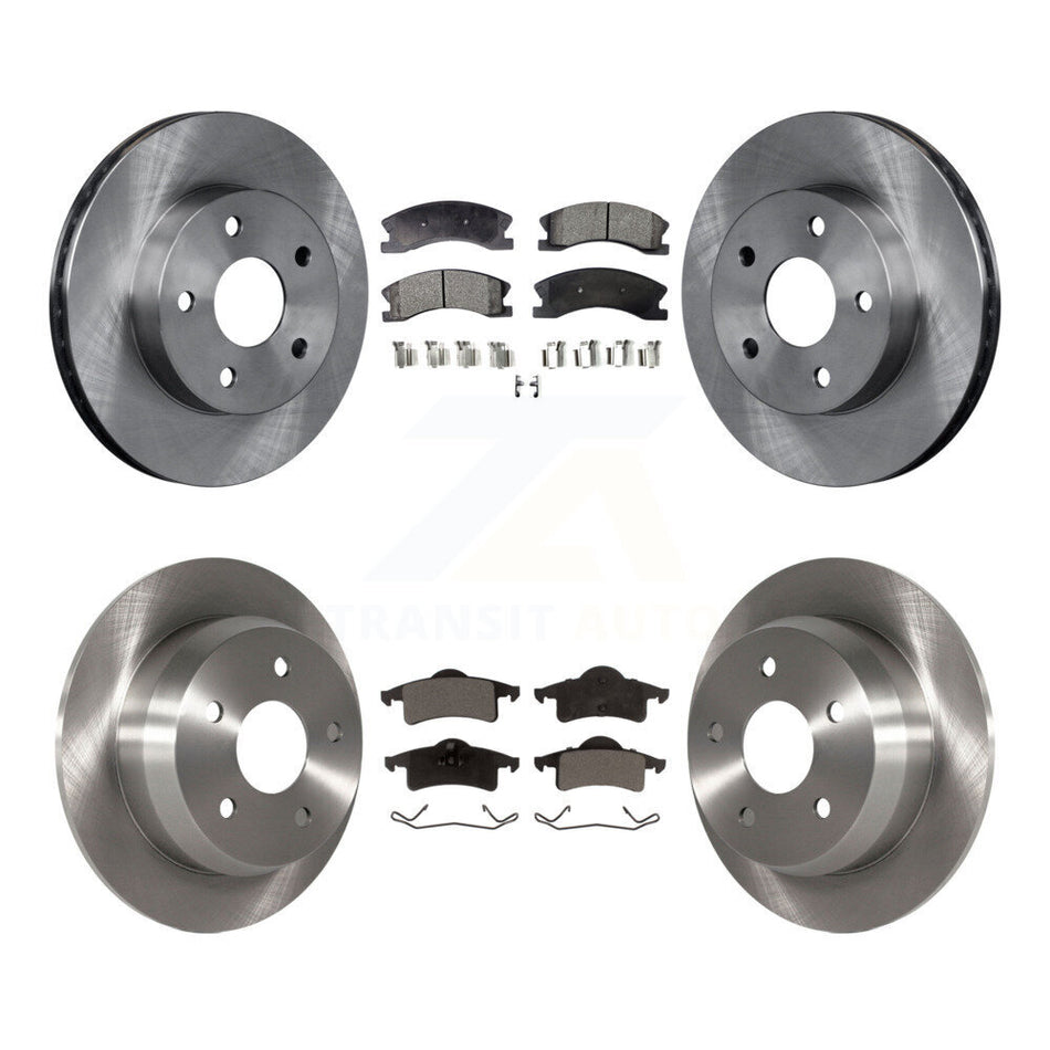 Front Rear Disc Brake Rotors And Semi-Metallic Pads Kit For Jeep Grand Cherokee K8F-100930