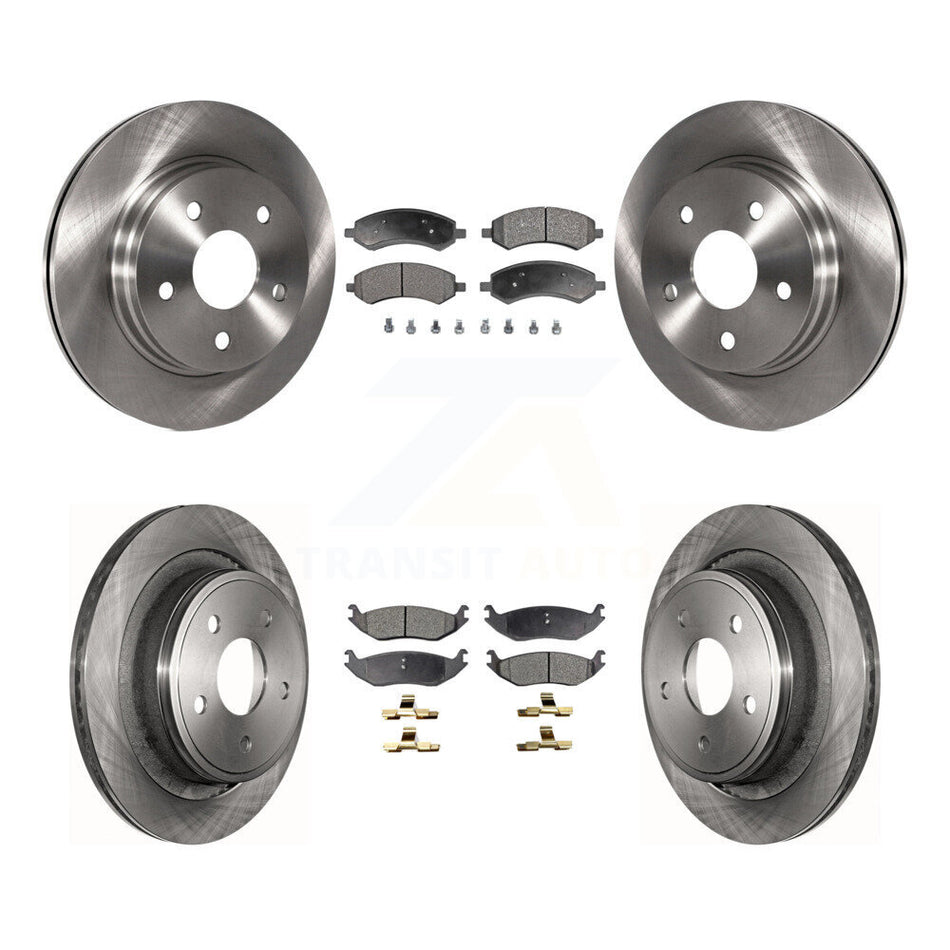 Front Rear Disc Brake Rotors And Semi-Metallic Pads Kit For Ram 1500 Dodge Classic Durango Chrysler Aspen K8F-100944