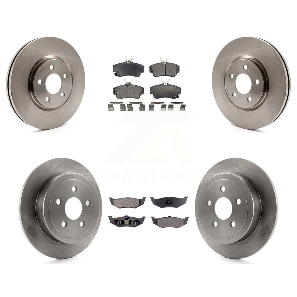 Front Rear Disc Brake Rotors And Semi-Metallic Pads Kit For 2008-2009 Chrysler PT Cruiser Turbocharged K8F-100948