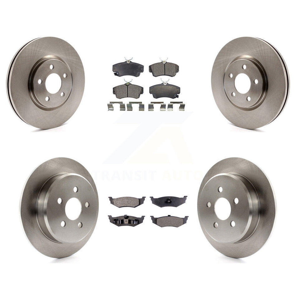 Front Rear Disc Brake Rotors And Semi-Metallic Pads Kit For 2007 Chrysler PT Cruiser Turbocharged K8F-100949