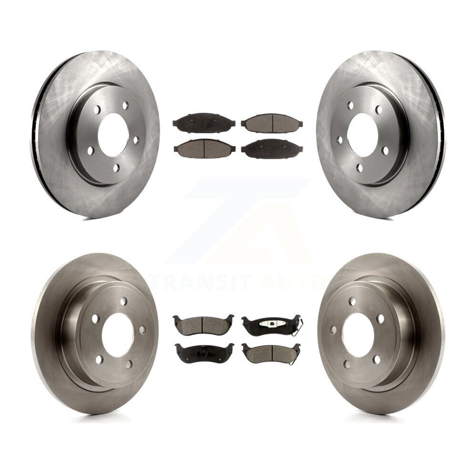 Front Rear Disc Brake Rotors And Semi-Metallic Pads Kit For 2004-2008 Chrysler Pacifica K8F-100953